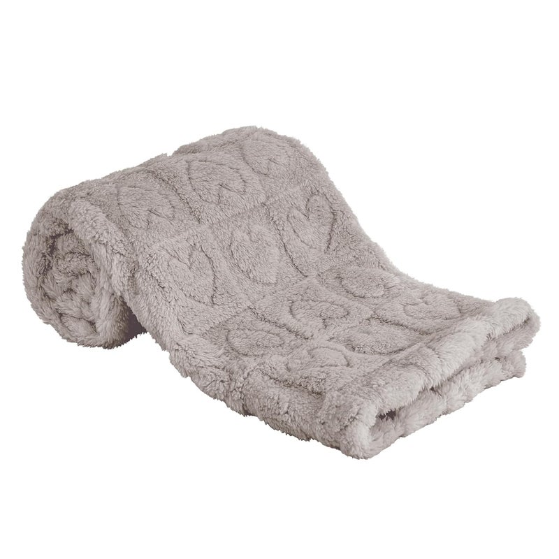 Yurhap Fleece Baby Blanket Heart Checkered, Ultra Soft Cozy Baby Blankets for Boys Girls, Fluffy Infant Toddler Newborn Receiving Gifts for Crib Stroller 30"x40" (Oxford Tan) - Image 1